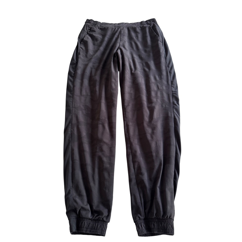 Athleta Brooklyn Textured Lined Jogger Black Camo Size 8 Travel Pants - Picture 6 of 10